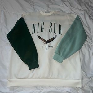 Oversized tri- colored crew neck from target